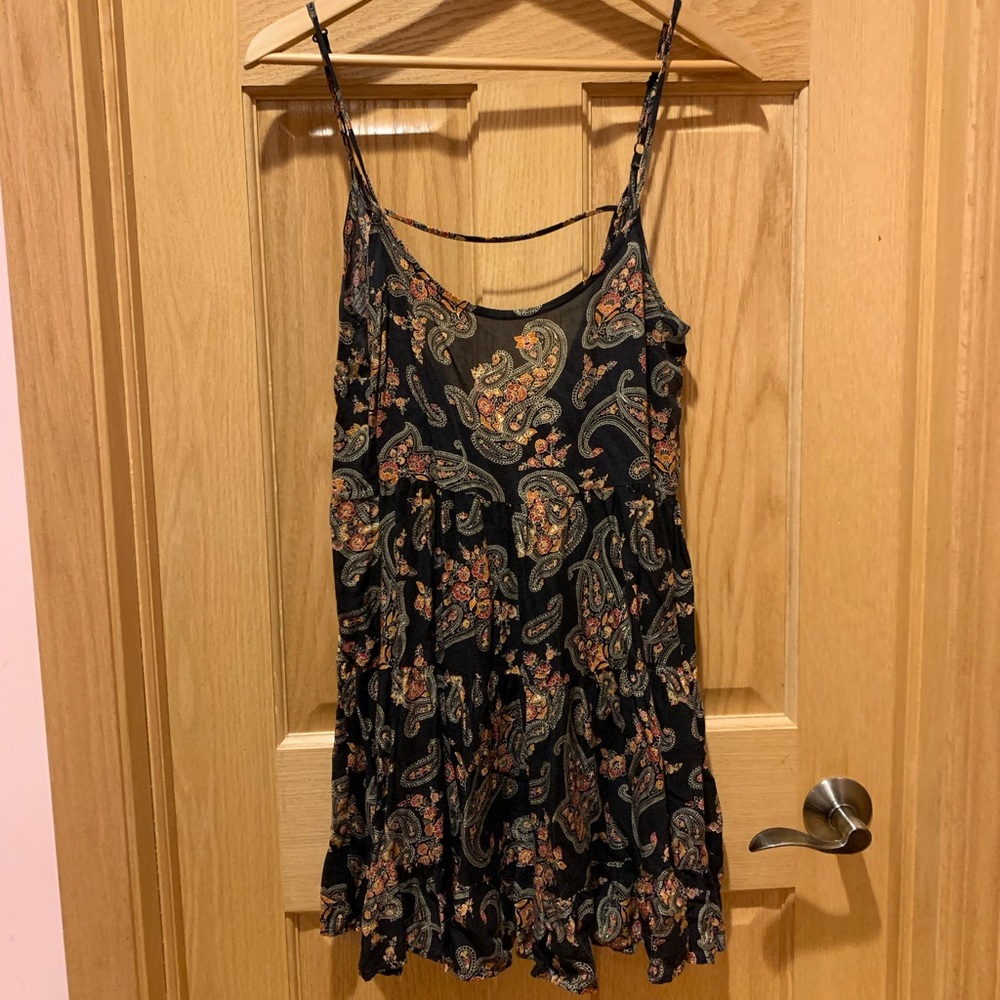 Black and psychedelic print dress